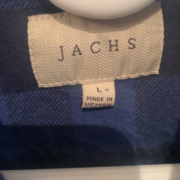 Jachs Ultra Thick Cotton Woodsman/Carpenters Blue Checkered Work/Hunting Shirt - Picture 3 of 5